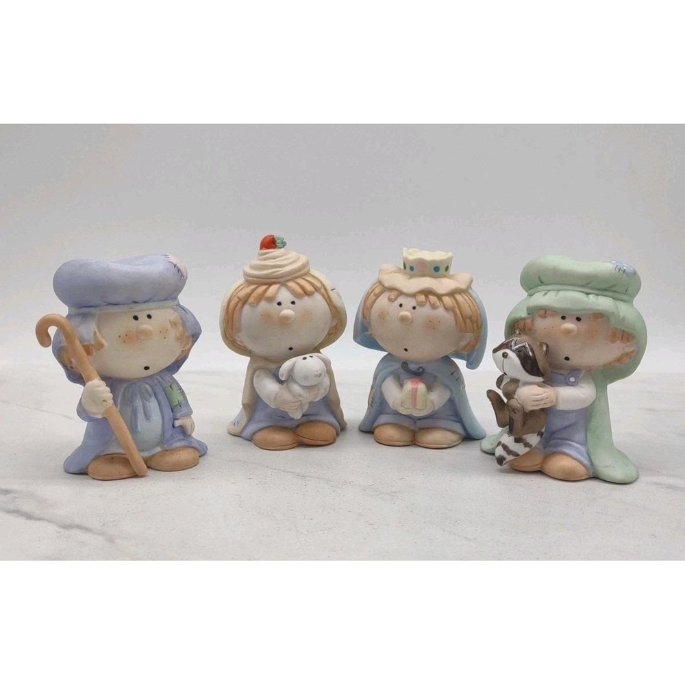 1984 Bumpkins Nativity Wisemen Shepherd 4 Pcs Fabrizio George Replacements *SEE